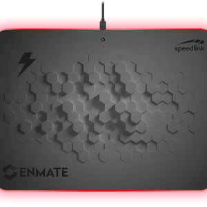 Podloga za miš SPEEDLINK Enmate, RGB, s tehnologijom punjenja, 350×255×6 mm, siva