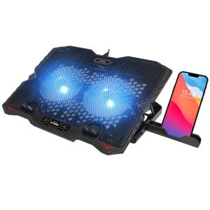 Podloga za hlađenje ADDISON RAMPAGE AD-S1 Storm, do 17", plavi LED, sa stalkom za mobitel, plava