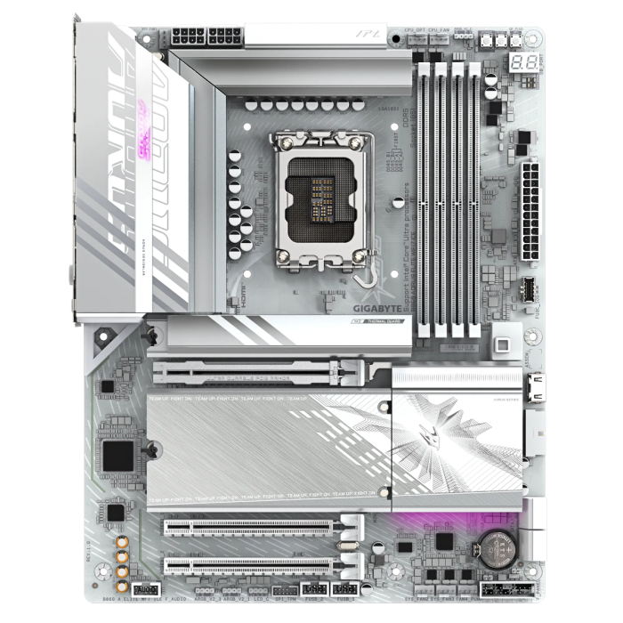 GIGABYTE B860 AORUS ELITE WF7 ICE, DDR5, SATA3, USB4, DP, Wi-Fi 7, LGA1851 ATX - Slika 2