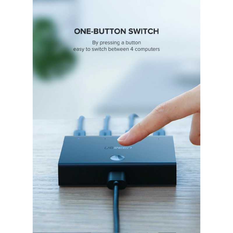 UGREEN Data Switch USB 2.0, 4 ulaza/1 izlaz, crni - Slika 3