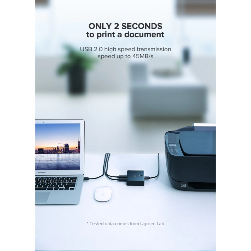 UGREEN Data Switch USB 2.0, 4 ulaza/1 izlaz, crni - Slika 5