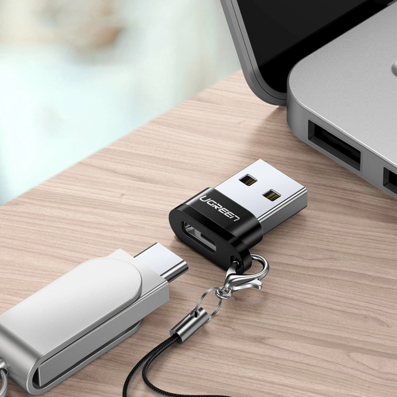 UGREEN adapter USB-C 3.1 (Ž) na USB-A 2.0 (M), crni - Slika 5