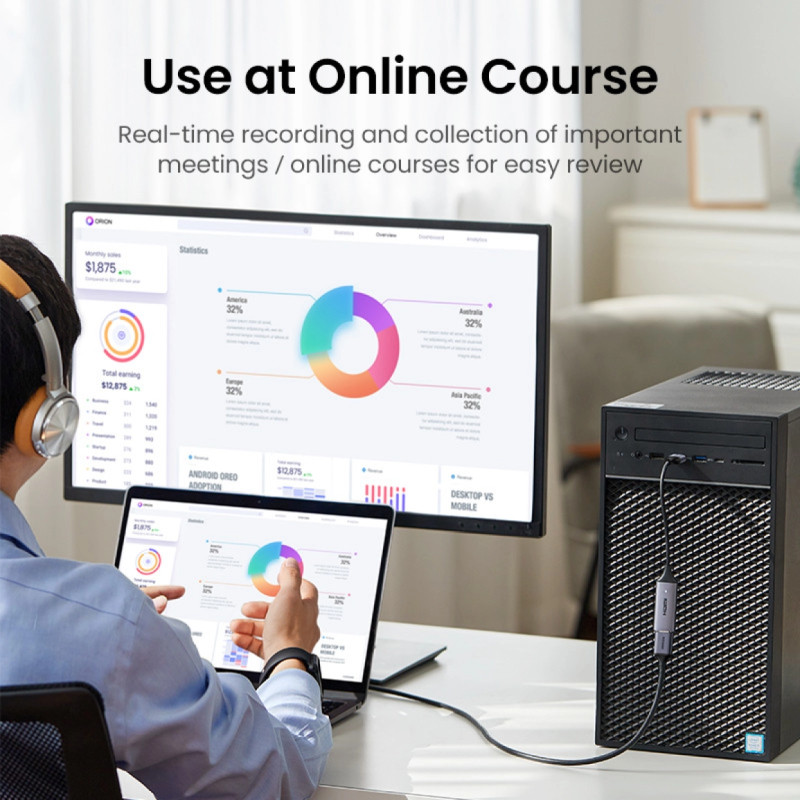 UGREEN adapter USB-C/A na HDMI Video capture card - Slika 5