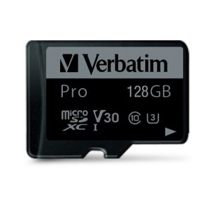 Verbatim memorijska kartica PRO Micro SDXC 128GB, U3, A2, V30, Class 10 Card + adapter