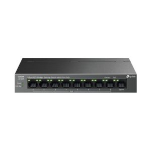 TP-Link 9-port Desktop preklopnik (Switch),9×10/100M RJ45 ports, 63W PoE, 8x port PoE+, do 250m PoE prijenos, Plug&play, metalno kućište