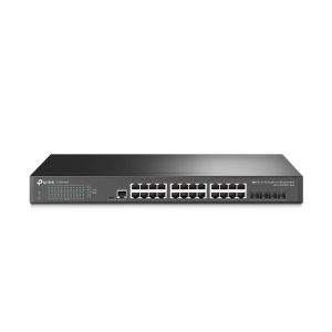 TP-Link Omada JetStream 28-port Gigabit L2+ Smart preklopnik (Switch), 24×G-LAN, 4×10G SFP+, 19" rack-mount