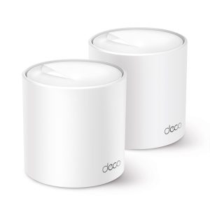 TP-Link AX3000 Deco X50 (2-pack), Dual-Band Mesh Wi-Fi 6, 574Mbps/2402Mbps (2.4GHz/5GHz), 802.11ax/ac/n/a/b/g, 3×G-LAN, Deco App