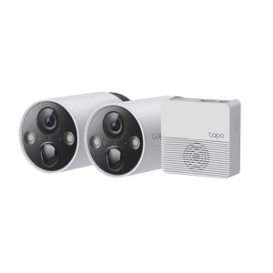 TP-Link Tapo C420WS kamera (2 kom) + Tapo H200 HUB 2K QHD), H.264, Full-Color Night Vision, 2xSpotlights, microSD, dvosmjerni audio, detekcija pokreta, vodootporna IP65, Wi-Fi, Tapo app