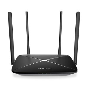 Mercusys AC1200 bežični usmjerivač (Dual-Band Gigabit Router) 300Mbps/867Mbps (2.4GHz/5GHz), 802.11ac/b/g/n, 1×G-WAN, 4×G-LAN, 4 x fiksne antene
