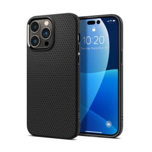 Spigen Liquid Air, zaštitna maska za telefon, mat crna - iPhone 14 Pro Max