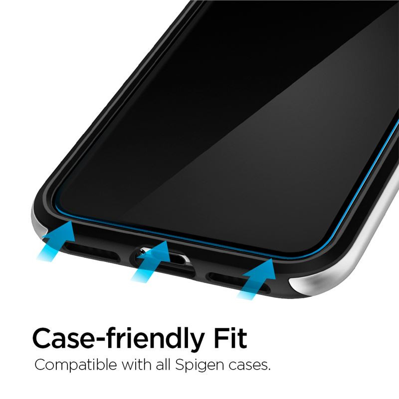 Spigen Align Glas.tR, zaštitno staklo za ekran telefona, 2 kom + okvir za instalaciju - iPhone 11/XR (AGL00101) - Slika 4