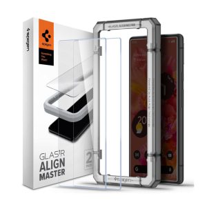 Spigen Glas.tR AlignMaster, zaštitno staklo za ekran telefona, 2 kom + okvir za instalaciju - Pixel 6 (AGL04164)
