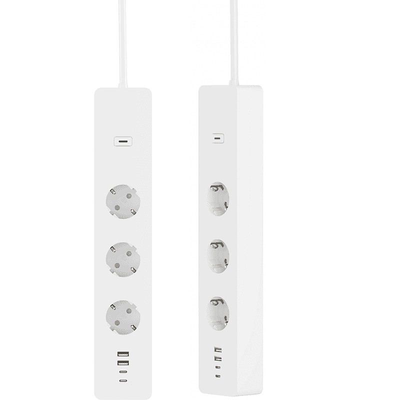 WOOX WiFi Smart multi-utičnica, 3×strujna utičnica, 2×USB-A, 2×USB-C punjač, WooxHome app, glasovna kontrola - Alexa & Google Assistant, 1.5m (R6132) - Slika 3