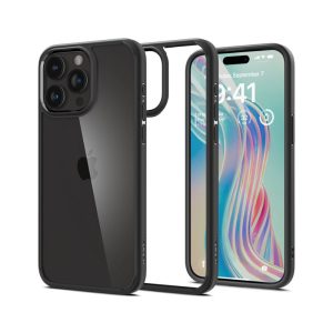 Spigen Crystal Hybrid, matte black - iPhone 15 Pro Max (ACS06449)