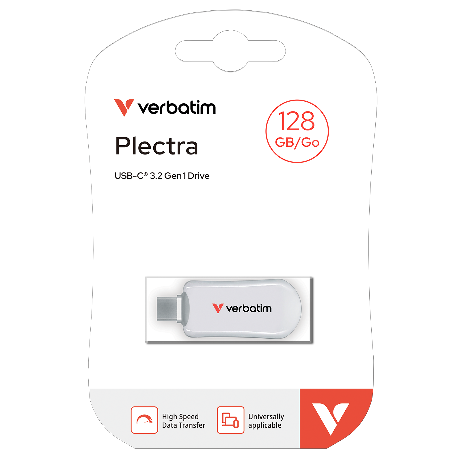 Verbatim Plectra USB-C Flash Drive 128GB, bijeli - Slika 2