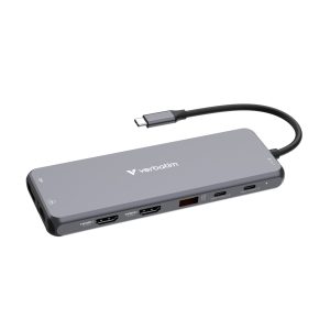 Verbatim USB-C Pro Multiport Hub 13 Port CMH-13: 2xHDMI, 1xDisplayPort, 1xRJ45, 3xUSB-A 3.2 Gen 1, 1xUSB-A 3.2 Gen 2, 2xUSB-A 2.0, 1xAudio, 2xUSB-C PD