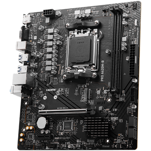 MSI MB Sc AM5 PRO A620M-B, AMD A620, 2xDDR5, 1xHDMI, 1xVGA, mATX - Slika 3