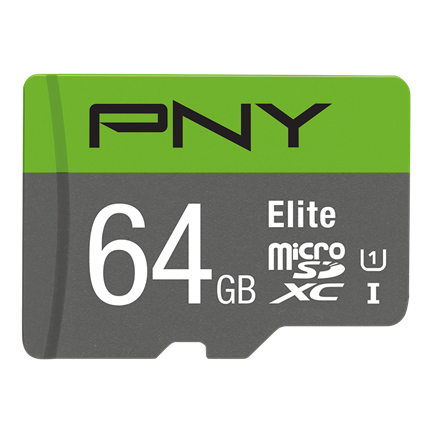 Memorijska kartica PNY MicroSDXC Elite, 64GB, klasa brzine U1, s adapterom - Slika 2