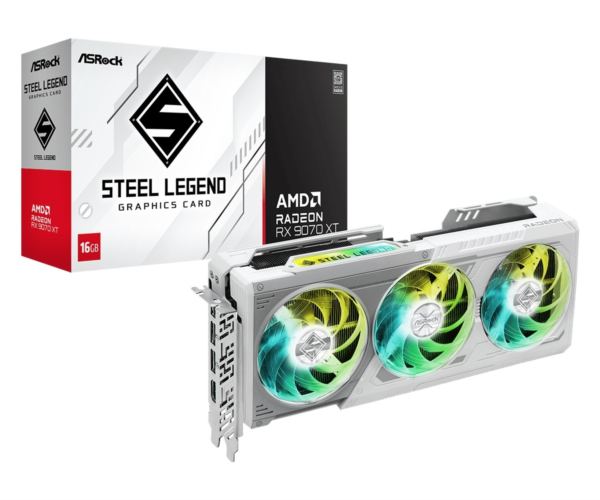 Asrock Radeon RX 9070 XT Steel Legend 16GB, 16GB GDDR6