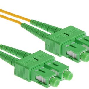 NFO Patch cord, SC APC-SC APC, Singlemode 9 125, G.657A2, Duplex, 3m
