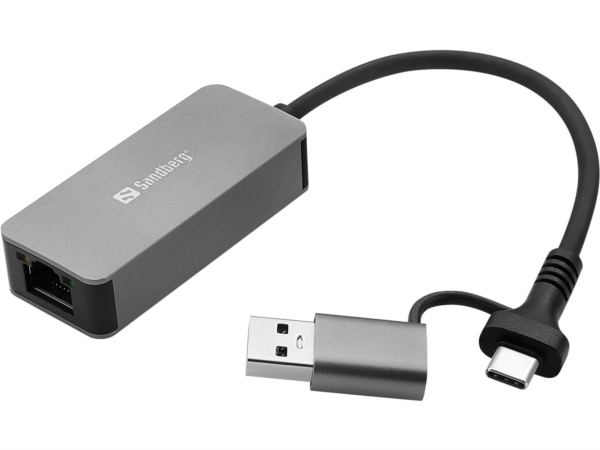 Sandberg USB-C A 2.5 GbE RJ45 Adapter