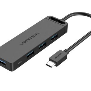 Vention Type-C to 4-Port USB 3.0 Hub, Black 0,15m