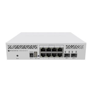 Mikrotik Cloud Router Switch CRS310-8G+2S+IN, 800 Mhz CPU, 256MB RAM, 8×2.5GLAN, 2×SFP+, RouterOS L5, desktop kućište, rackmount ears, PSU