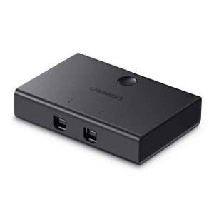 UGREEN Data Switch USB 2.0, 2 ulaza/1 izlaz, crni