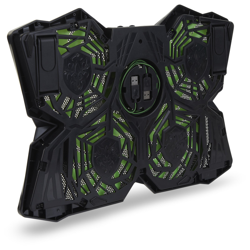 SureFire Bora Gaming podloga za hlađenje prijenosnika do 17", USB, zeleni LED - Slika 3