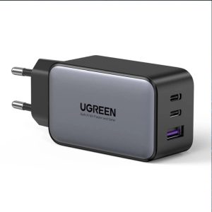 UGREEN GaN II Tech zidni punjač 65W, 1×USB-A/2×USB-C, PD3.0/QC4.0+, crni