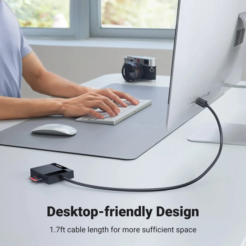 UGREEN čitač memorijskih kartica, USB 3.0, TF/SD/CF/MS kartice, 50cm, crni - Slika 4