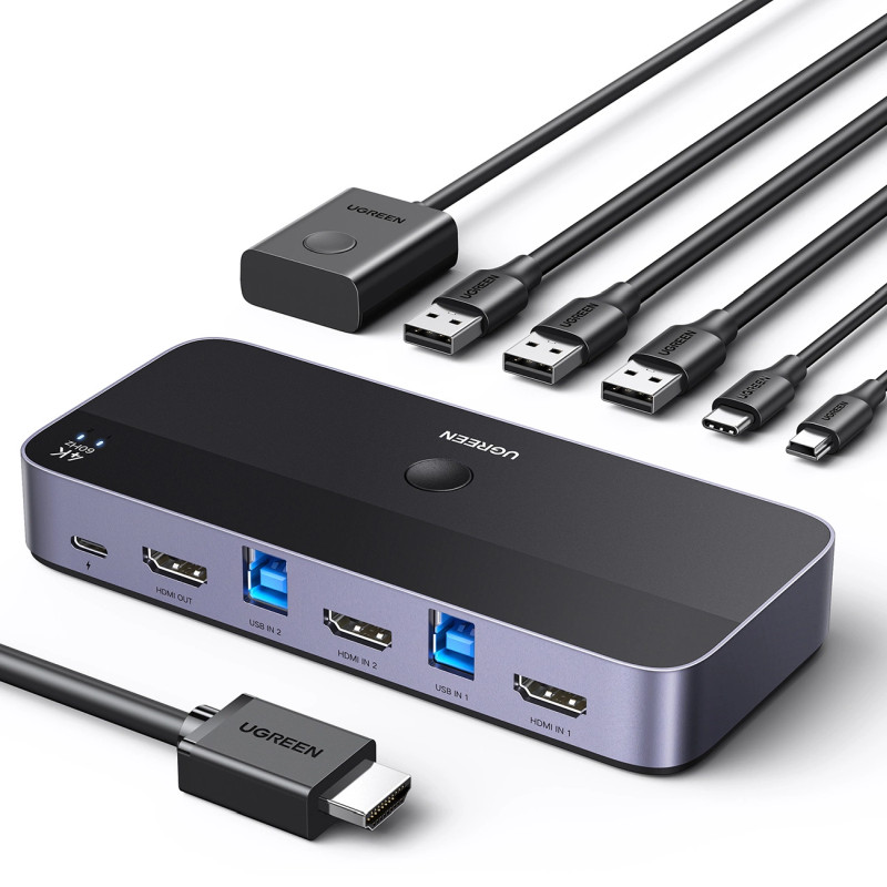 UGREEN KWM switch 3x HDMI, 2x USB-C, 3x USB-A,2x USB-B - Slika 2