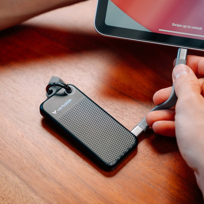 Verbatim Pocket 1TB SSD vanjski disk, USB 3.2 Gen2, Black/Grey - Slika 4