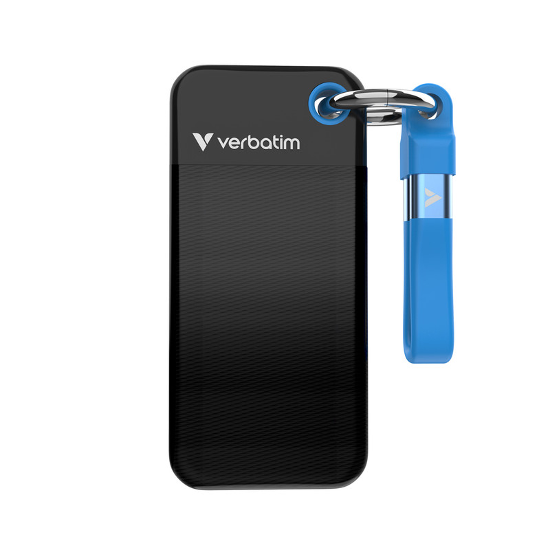 Verbatim Pocket 1TB SSD vanjski disk, USB 3.2 Gen2, Black/Blue