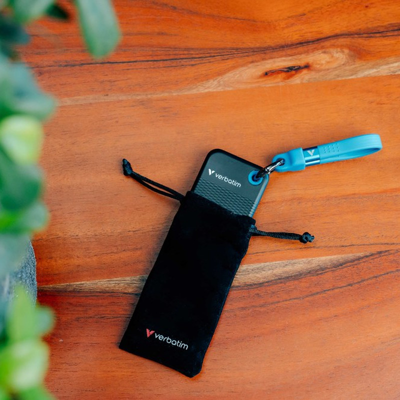 Verbatim Pocket 1TB SSD vanjski disk, USB 3.2 Gen2, Black/Blue - Slika 4