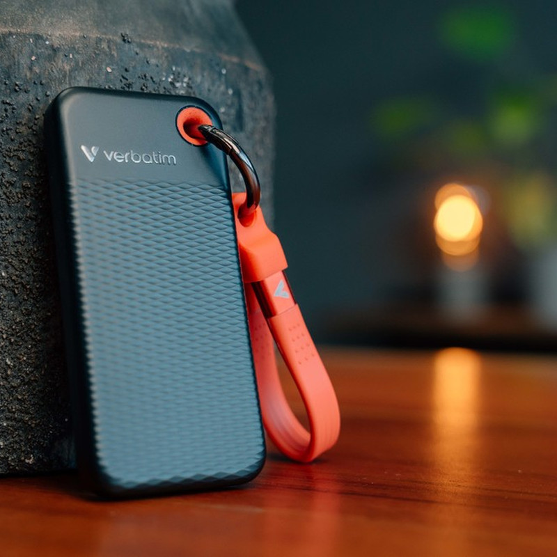 Verbatim Pocket 1TB SSD vanjski disk, USB 3.2 Gen2, Black/Red - Slika 5