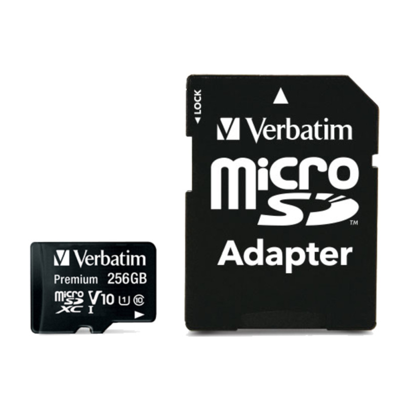 Verbatim memorijska kartica Premium Micro SDXC Secure Digital 256GB Class 10 + adapter - Slika 2