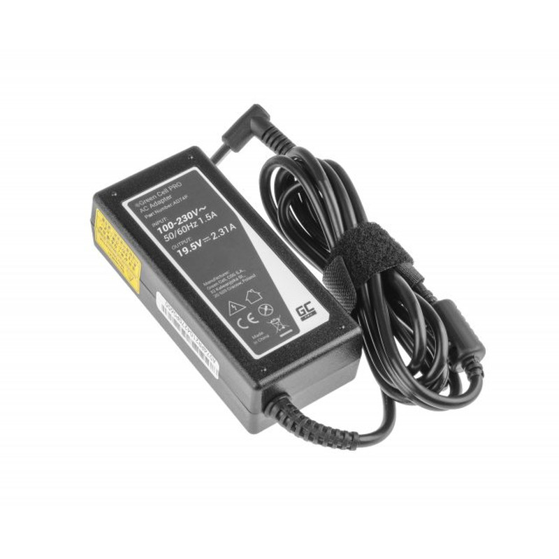 Green Cell (AD74P) AC adapter 45W za HP prijenosnike, 19.5V/2.31A, 4.5mm - 3.0mm - Slika 2