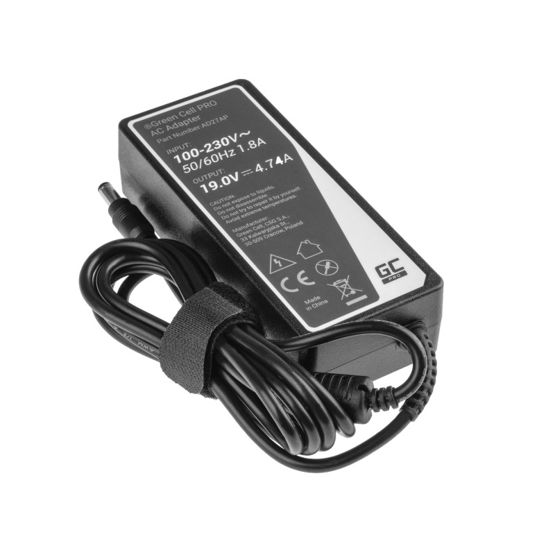 Green Cell PRO (AD27AP) AC adapter 90W, 19V/4.74A, 5.5mm-2.5mm za Asus A52 K50IJ K52 K52F K52J K53S K53SV X52 X52J X53S X53U X54C X54 X54H - Slika 2