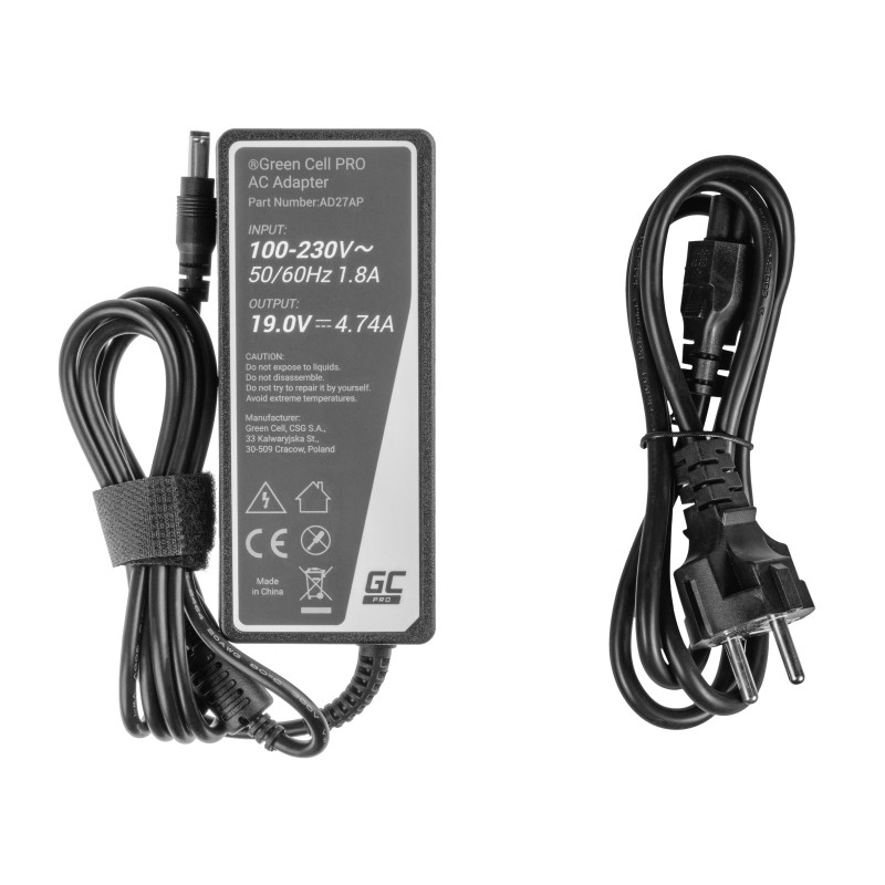 Green Cell PRO (AD27AP) AC adapter 90W, 19V/4.74A, 5.5mm-2.5mm za Asus A52 K50IJ K52 K52F K52J K53S K53SV X52 X52J X53S X53U X54C X54 X54H - Slika 4
