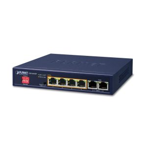PLANET Gigabit preklopnik (Switch) 4-port 10/100/1000Mbps 802.3at High Power PoE (55W) + 2-Port 10/100/1000T