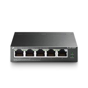 TP-Link 5-port Desktop preklopnik (Switch), 5×10/100M RJ45 ports + 4 PoE ports, metalno kućište (58W)