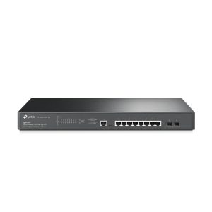 TP-Link Omada JetStream 8-port 2.5Gbit L2+ upravljiv PoE+ preklopnik (Switch), 8×2.5G RJ45 PoE+, 2×10G SFP+, RJ45/Micro-USB Console port, 1U 19" rack mount (240W)