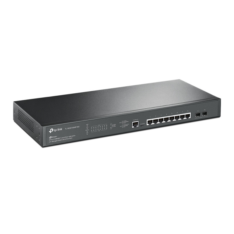 TP-Link Omada JetStream 8-port 2.5Gbit L2+ upravljiv PoE+ preklopnik (Switch), 8×2.5G RJ45 PoE+, 2×10G SFP+, RJ45/Micro-USB Console port, 1U 19" rack mount (240W) - Slika 4