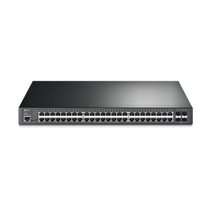 TP-Link Omada JetStream 48-port Gigabit L2 Smart PoE+ preklopnik, 48×10/100/1000 RJ45 ports, 4×SFP Gigabit, 1×RJ45 console port, 1×microUSB, 1U 19" rack-mount (385W)