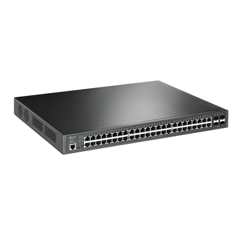 TP-Link Omada JetStream 48-port Gigabit L2 Smart PoE+ preklopnik, 48×10/100/1000 RJ45 ports, 4×SFP Gigabit, 1×RJ45 console port, 1×microUSB, 1U 19" rack-mount (385W) - Slika 6