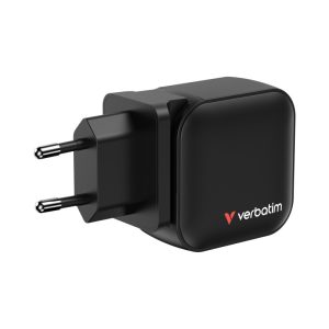 Verbatim Mini GaN zidni punjač 70W, 2×USB-C/1×USB-A, PD/QC 3.0
