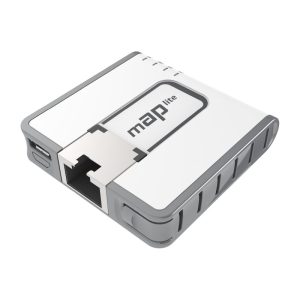 Mikrotik RBmAPL-2nD, mAP lite, 650Mhz CPU, 64MB RAM, 1×LAN, built-in Dual Chain 2.4Ghz 802.11bgn sa integriranim antenama, RouterOS L4, plastično kućište, PSU