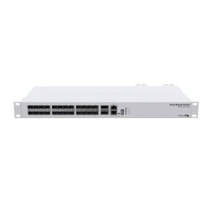 Mikrotik Cloud Router Switch CRS326-24S+2Q+RM, 2x40G QSFP+, 24×10G SFP+, 1xLAN, RouterOS L5 or SwitchOS (dual boot), 1U rackmount, Dual redundant PSU