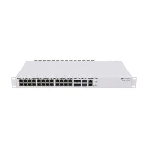 Mikrotik Cloud Router Switch CRS326-4C+20G+2Q+RM, 20x 2.5 GIGABIT Ethernet, 4x Combo ports ethernet 2.5G/10G SFP+, 2x 40G QSFP+, 128 MB DDR2 RAM, 32 MB storage, RouterOS v7 License level  6, 2x AC In